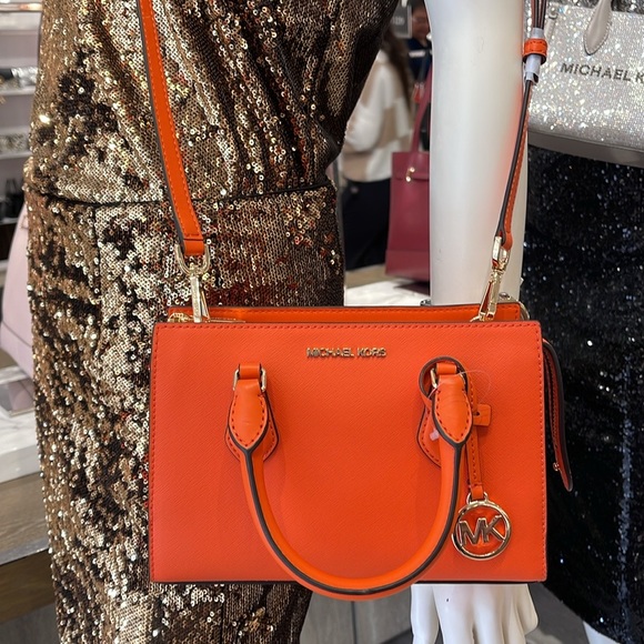 MICHAEL KORS
Sheila Small Faux Saffiano Leather Satchel
Poppy 
NWT - Picture 6 of 16